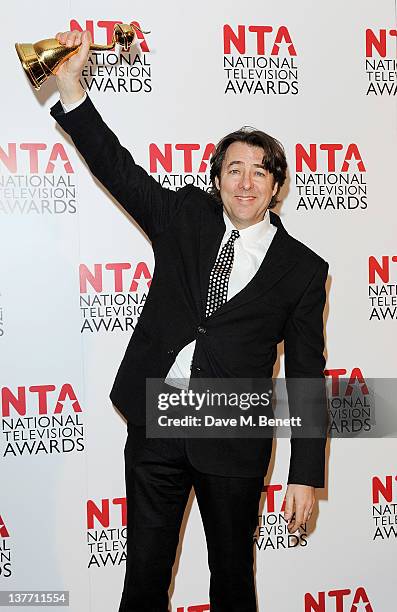 Jonathan Ross poses wiith his Special Recognition Award at the National Television Awards 2012 held at the O2 Arena on January 25, 2012 in London,...