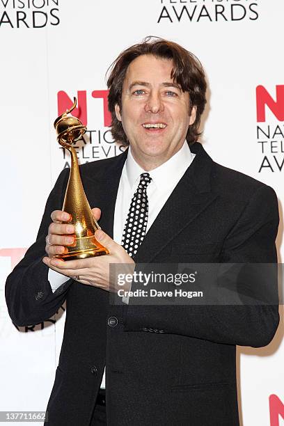 Jonathan Ross poses with his Special Recognition Award in the press room at the National Television Awards 2012 at The O2 Arena on January 25th, 2012...