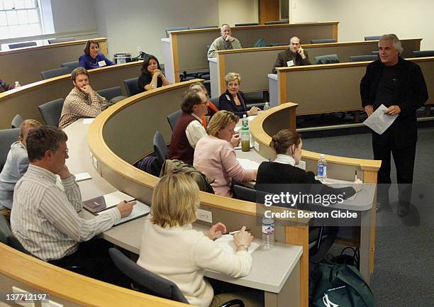 Richard Whiteley, a business author and speaker, delivers a lecture entitled "Lessons From a Corporate Shaman" during the International Symposium on...