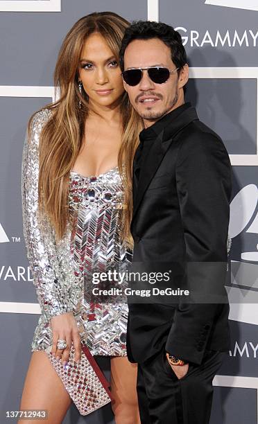 Jennifer Lopez and Marc Anthony arrive for the 53rd Annual GRAMMY Awards at the Staples Center, February 13, 2011 in Los Angeles, California.