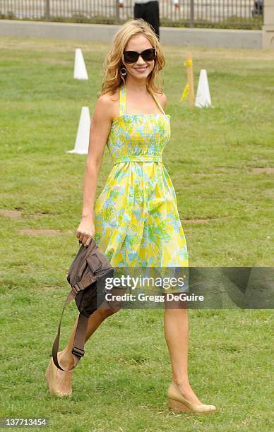 Ashley Jones arrives at the 21st Annual A Time For Heroes Celebrity Picnic sponsored by Disney to benefit The Elizabeth Glaser Pediatric AIDS...
