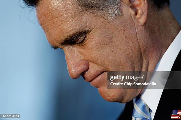 Republican presidential candidate and former Massachusetts Gov. Mitt Romney addresses the US-Cuba Democracy political action committee during a...