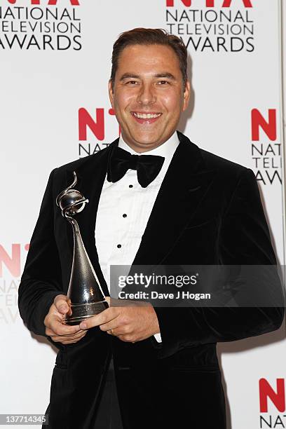 David Walliams poses in the press room at the National Television Awards 2012 at The O2 Arena on January 25th, 2012 in London, United Kingdom.