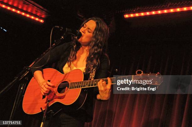 Lisa McIsaac of Madison Violet performs on stage at Borderline on January 25, 2012 in London, United Kingdom.