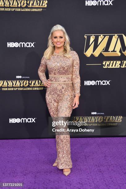 Courtney Friel at the premiere of HBO's "Winning Time: The Rise Of The Lakers Dynasty" at The Theatre at Ace Hotel on March 02, 2022 in Los Angeles,...
