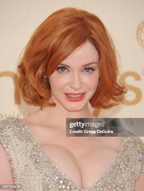 Christina Hendricks arrives at the Academy of Television Arts & Sciences 63rd Primetime Emmy Awards at Nokia Theatre L.A. Live on September 18, 2011...