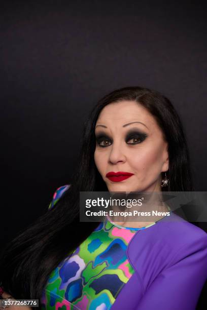 Alaska, a member of the group Fangoria, poses for the Europa Press camera at the Hotel Emperador Madrid, on 02 March, 2022 in Madrid, Spain. The duet...