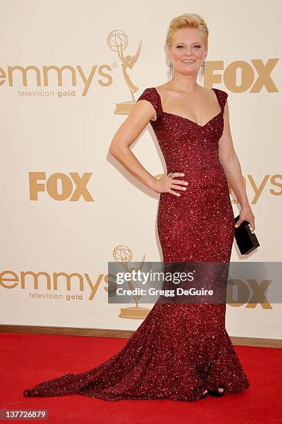 Martha Plimpton arrives at the Academy of Television Arts & Sciences 63rd Primetime Emmy Awards at Nokia Theatre L.A. Live on September 18, 2011 in...