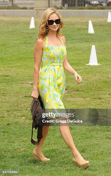 Ashley Jones arrives at the 21st Annual A Time For Heroes Celebrity Picnic sponsored by Disney to benefit The Elizabeth Glaser Pediatric AIDS...
