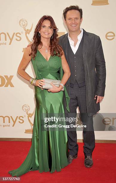 Roma Downey and Mark Burnett arrive at the Academy of Television Arts & Sciences 63rd Primetime Emmy Awards at Nokia Theatre L.A. Live on September...