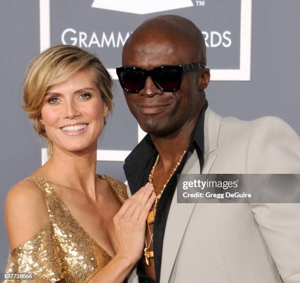 Heidi Klum and Seal arrive for the 53rd Annual GRAMMY Awards at the Staples Center, February 13, 2011 in Los Angeles, California.