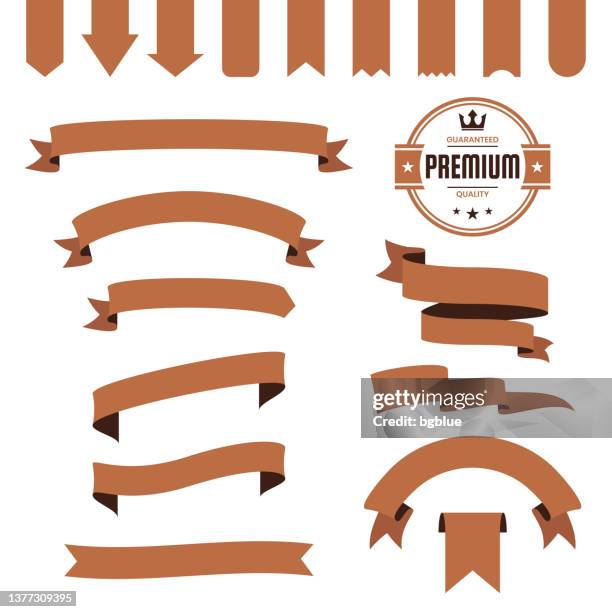 Brown Ribbon Script Banner Brown Photos and Premium High Res Pictures - Getty Images