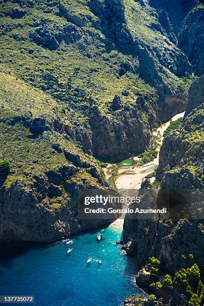 aerial view. - balearic islands stock pictures, royalty-free photos & images