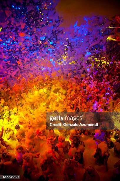 foam party. - ibiza party stock pictures, royalty-free photos & images