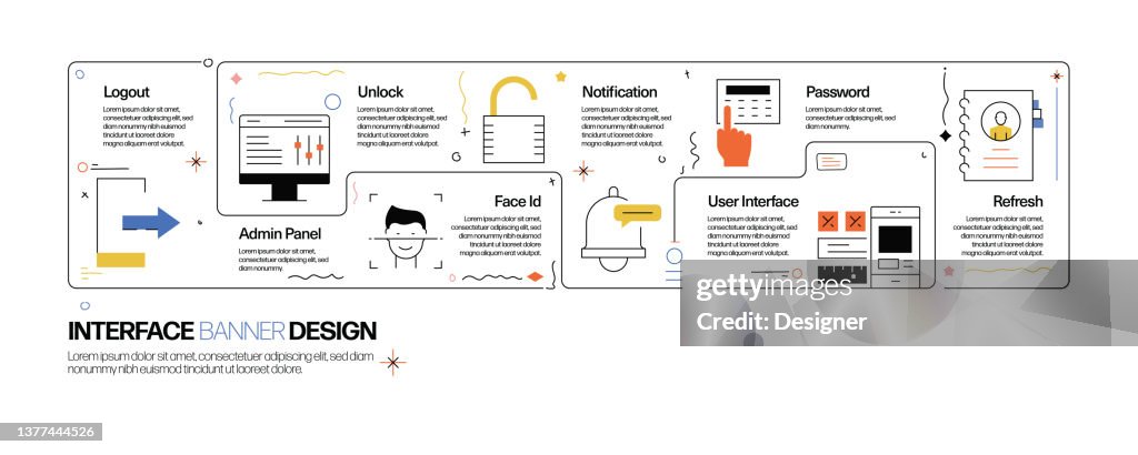 Digital Line Interface User Interface Concept Line Style Vector Illustration High-Res Vector ...