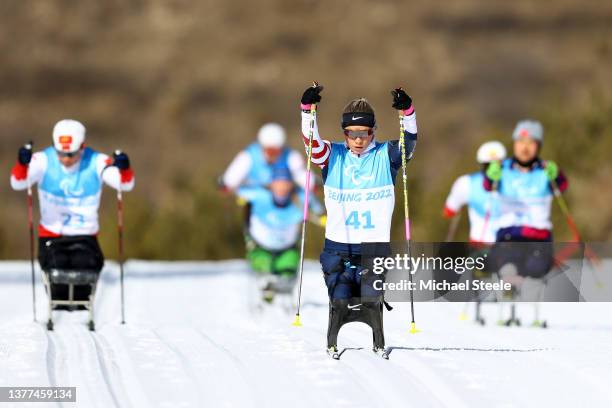 Oksana Masters of Team USA during a Official Training Session at Zhangjiakou National Biathlon Centre on March 03, 2022 in Beijing, China.