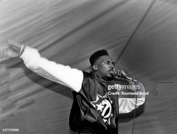 Rapper Big Daddy Kane performs at Mosque Maryam in Chicago, Illinois in February 1989.