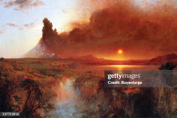 Frederic Edwin Church's Cotopaxi is a stratovolcano in the Andes Mountains, located about 28 km south of Quito, Ecuador, South America It is the...