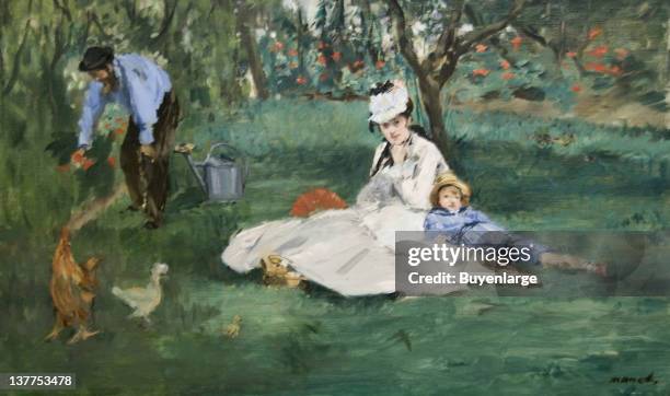 Edouard Manet's The Monet Family in Their Garden at Argenteuil,, 1874.