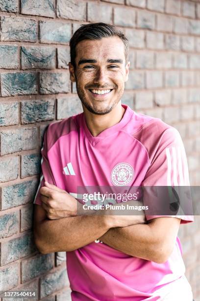 Leicester City unveil new signing Harry Winks at Leicester City training Complex, Seagrave on July 01, 2023 in Leicester, United Kingdom.