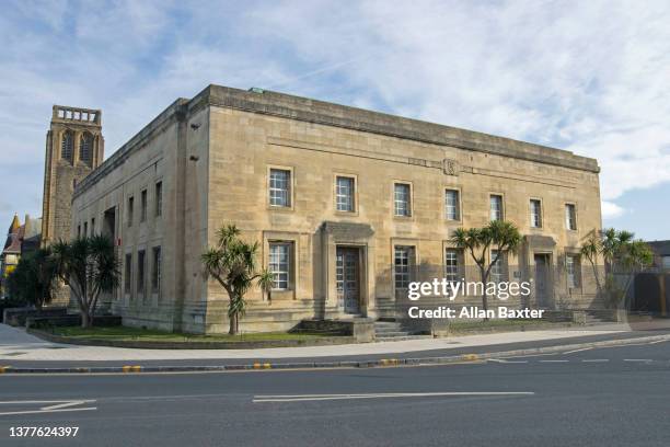 grade 2 listed magistrates court in weston-super-mare - weston super mare stock pictures, royalty-free photos & images