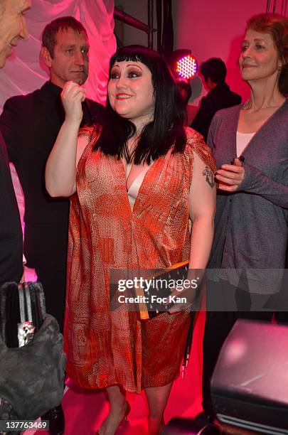 Beth Ditto attends the Jean Paul Gaultier Paris Fashion Week Haute Couture Spring/Summer 2012 show at the Studio Jean Paul Gaultier on January 25,...