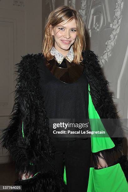 Yelena Perminova attends the Jean Paul Gaultier Spring/Summer 2012 Haute-Couture Show as part of Paris Fashion Week on January 25, 2012 in Paris,...