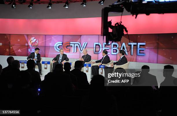 Director and anchor of CCTV moderator Rui Chenggang, Yale University President Richard Levin, World Trade Organisation Director General Pascal Lamy,...