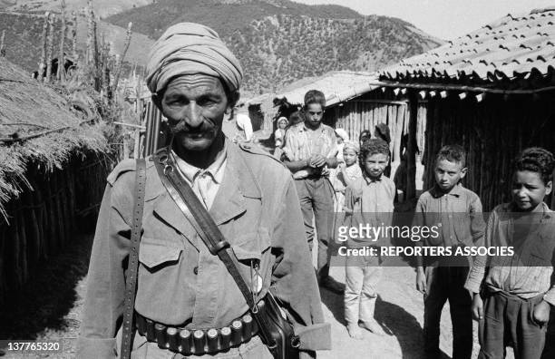 Member of ALN -National Liberation Army- in a village on September 13, 1962 in Algeria.