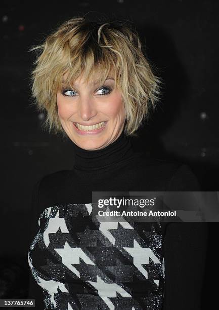 Pauline Lefevre attends the Maxime Simoens Spring/Summer 2012 Haute-Couture Show as part of Paris Fashion Week on January 25, 2012 in Paris, France.