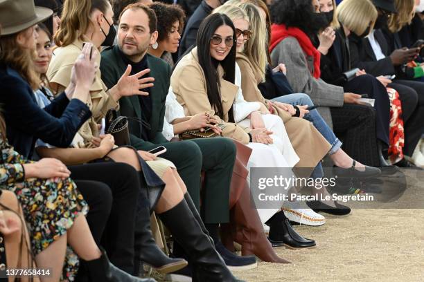 Maria Sharapova, Daniel Humm, Gugu Mbatha-Raw and Demi Moore attend the Chloe Womenswear Fall/Winter 2022/2023 show as part of Paris Fashion Week on...