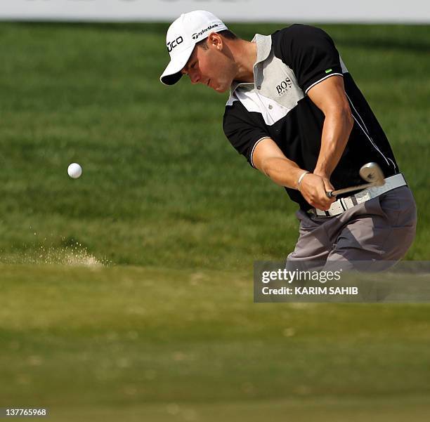 Martin Kaymer of Germany kick-starts his season at the first round of the Abu Dhabi Golf Championship on January 26, 2012 in the Gulf Emirate. The...