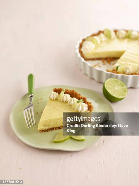 key lime pie - key lime stock pictures, royalty-free photos & images