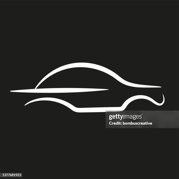 car line art - windscreen stock illustrations