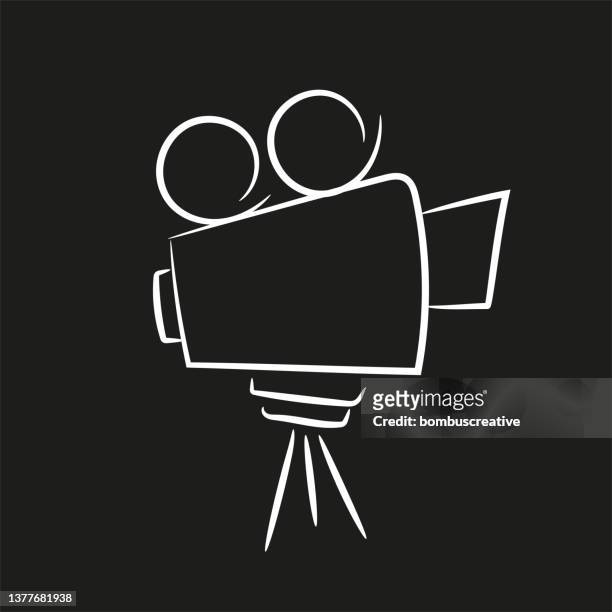camera icon line art - point and shoot camera stock illustrations