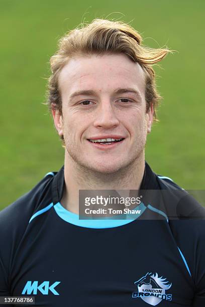 Jason Golden of London Broncos attends the London Broncos photocall at Twickenham Stoop on January 26, 2012 in London, England.