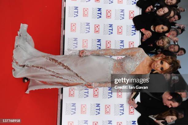 Lauren Pope attends the National Television Awards 2012 at the 02 Arena on January 25, 2012 in London, England.