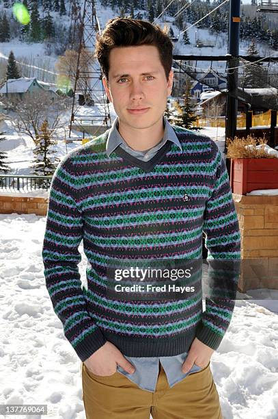 Singer Jeremy Current attends Day 5 of the Music Cafe during the 2012 Sundance Film Festival held at Sundance ASCAP Music Cafe on January 24, 2012 in...