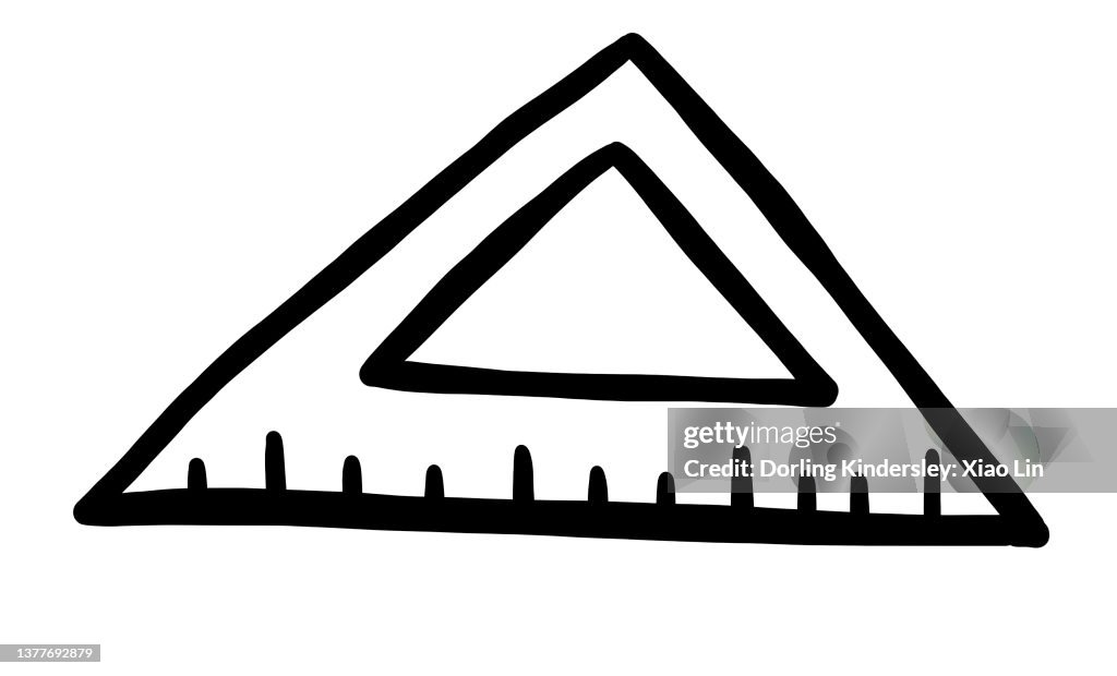 Triangle ruler illustration