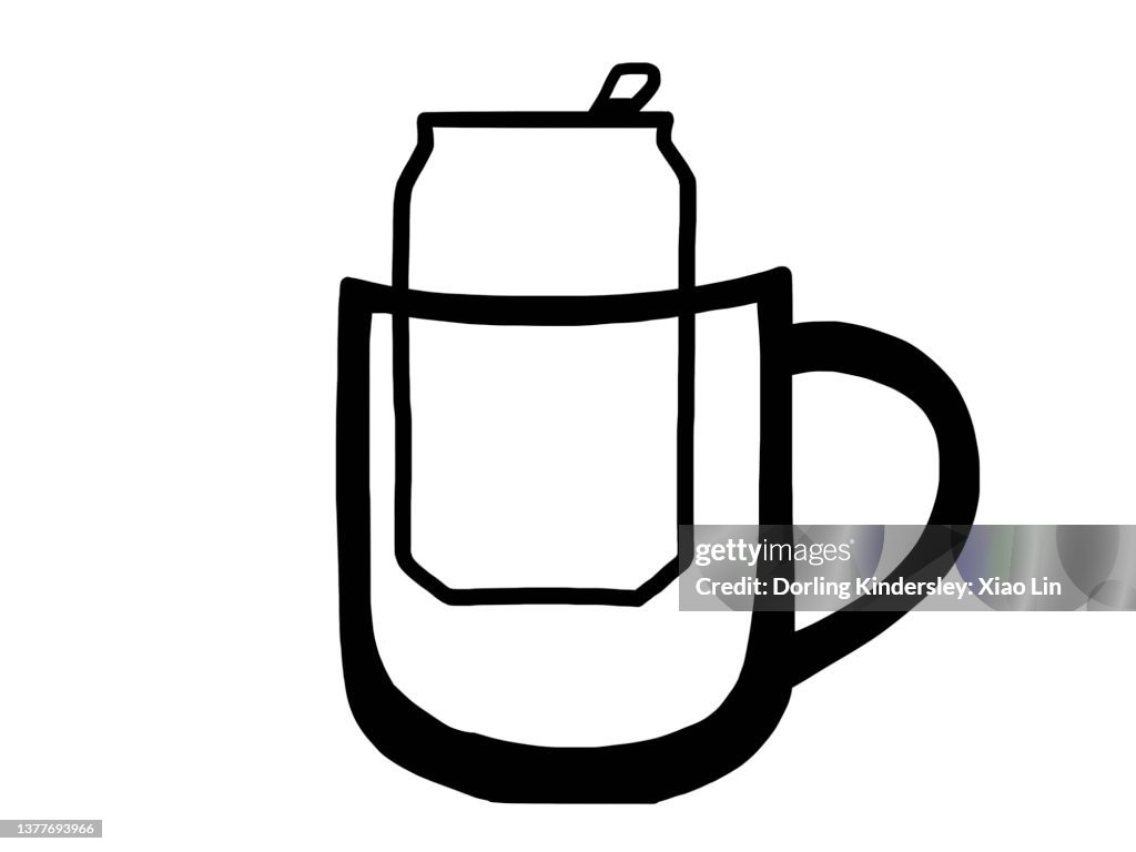 Can in a mug illustration