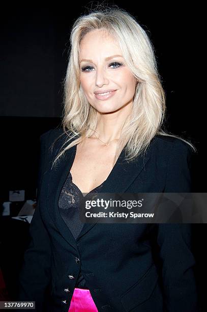 Adriana Karembeu attends the Franck Sorbier Spring/Summer 2012 Haute-Couture Show as part of Paris Fashion Week at on January 25, 2012 in Paris,...