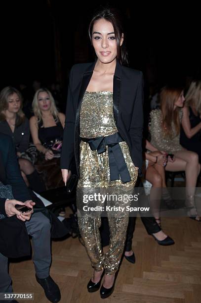 Sofia Essaidi attends the Zuhair Murad Spring/Summer 2012 Haute-Couture Show as part of Paris Fashion Week at Hotel Westin on January 24, 2012 in...