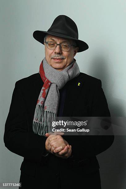 Dieter Kosslick, Director of the Berlinale International Film Festival, poses for a brief portrait upon his arrival to speak to the Foreign...