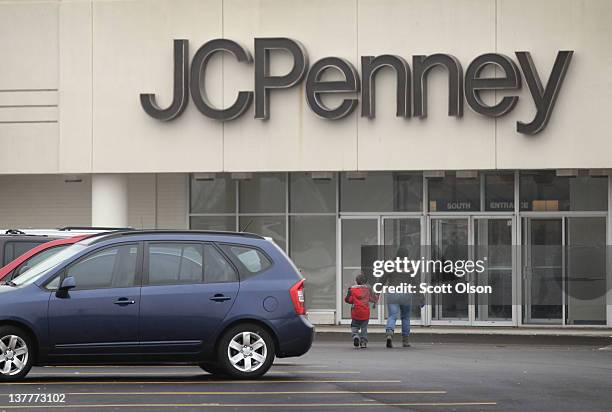 Shoppers arrive at a J.C. Penney store at the Ford City Mall on January 26, 2012 in Chicago, Illinois. Yesterday J.C. Penney Company Inc., the parent...