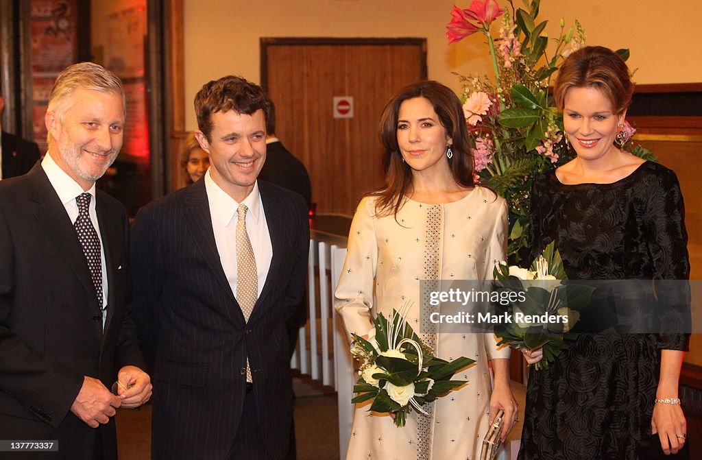 Crown Prince Frederik Of Denmark And Princess Mary Of Denmark Attend Concert For Danish UE Presidency Celebration