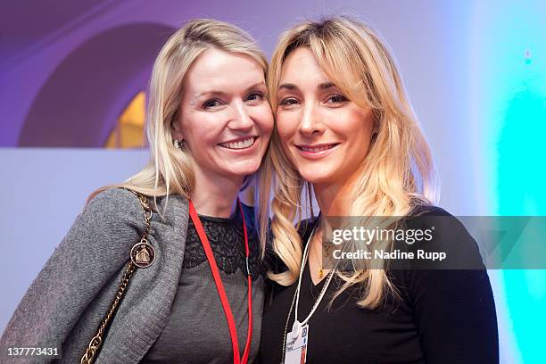 Susann Samwer and Annette Pawlu attend the Burda DLD Nightcap 2011 at the Steigenberger Belvedere hotel on January 25, 2012 in Davos, Switzerland.