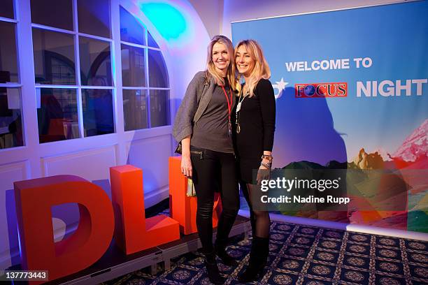 Susann Samwer and Annette Pawlu attend the Burda DLD Nightcap 2011 at the Steigenberger Belvedere hotel on January 25, 2012 in Davos, Switzerland.