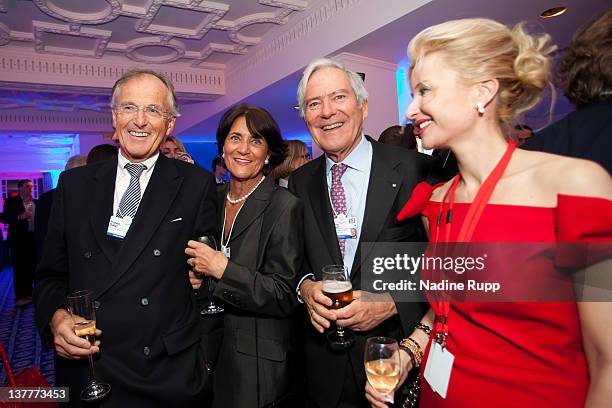 Robert and Helga Salzl, Prof. Roland Berger, founder and Chairman of Roland Berger Strategy Consultants and Sandra Navidi, CEO BeyondGlobal attend...