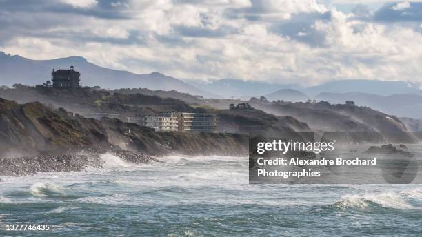 côte des basques - pays basque stock pictures, royalty-free photos & images