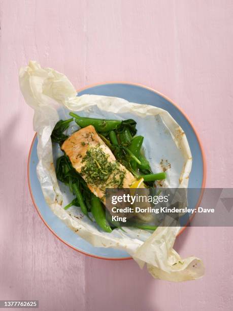 baked salmon - baked salmon stock pictures, royalty-free photos & images